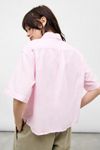 UO Floral Knit Short Sleeve Button-Down Shirt