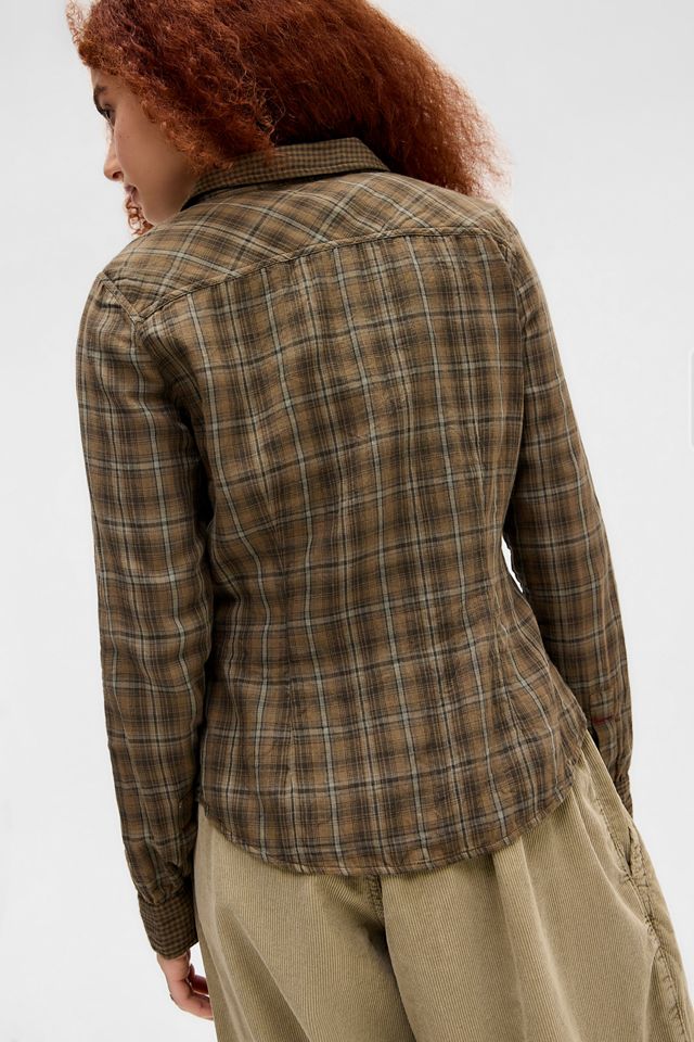 BDG Buffy Check Long Sleeve Shirt #4