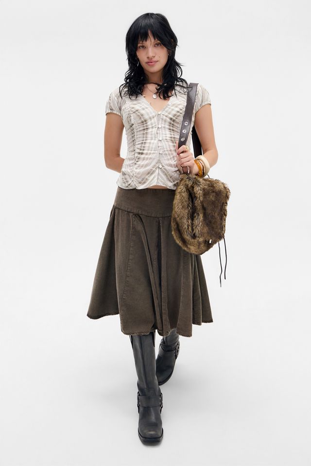 Kimchi Blue Luna Ruched Shirt #1