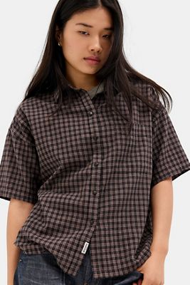 BDG Check Boxy Skate Shirt