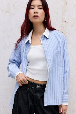 Camicia in Popeline a Maniche Lunghe BDG Paddy Double