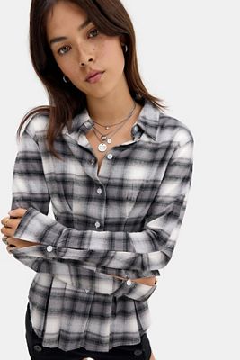 BDG Raph Check Cinched Waist Shirt