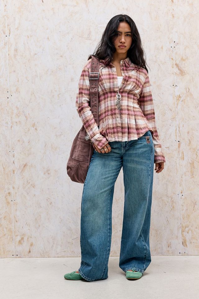 BDG Raph Check Cinched Waist Shirt #1
