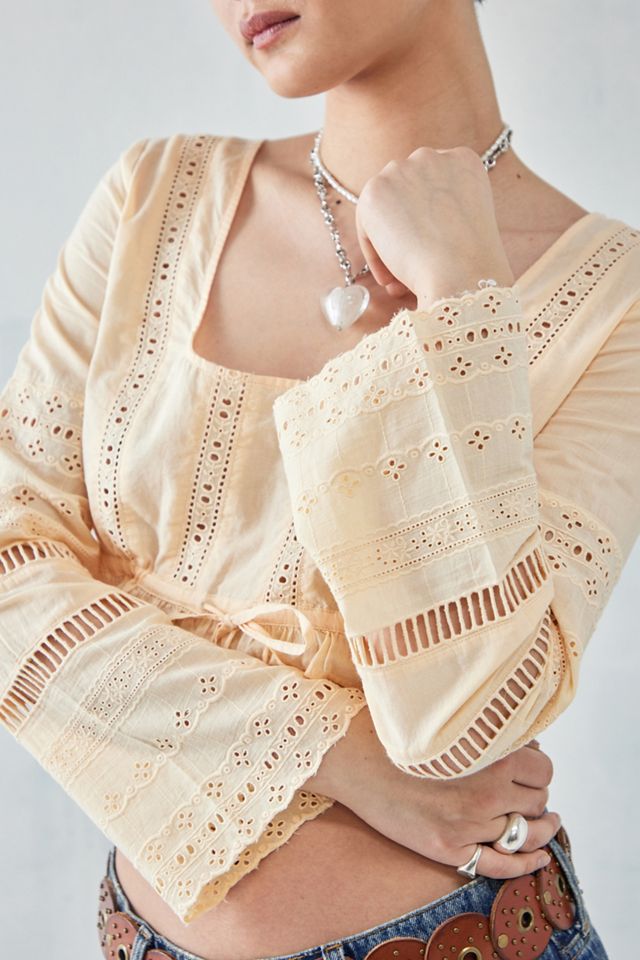 Blouse courte broderie UO Scarlett #7