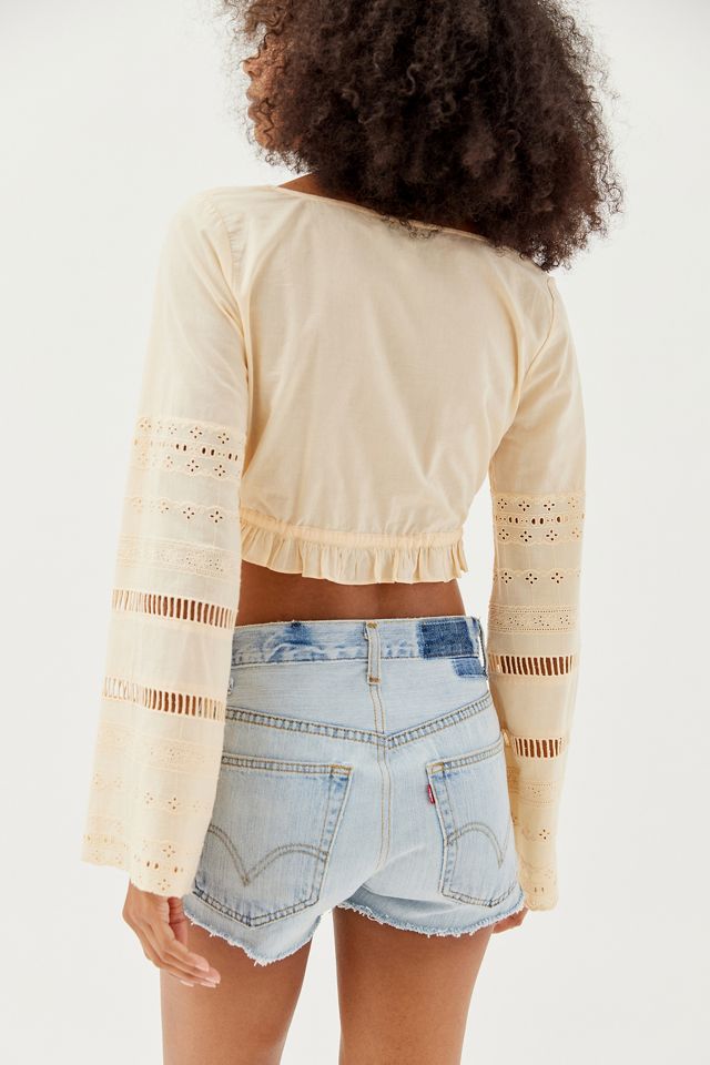 Blouse courte broderie UO Scarlett #2