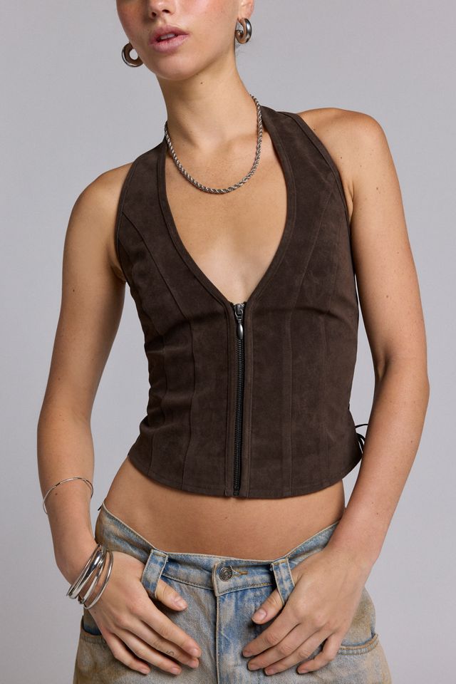 Silence + Noise Addison Faux Suede Vest #1