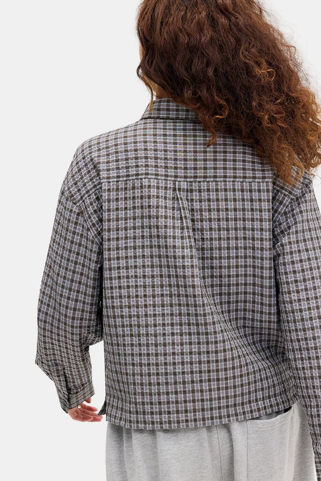 iets frans... Graues Karo Cropped Hemd #3