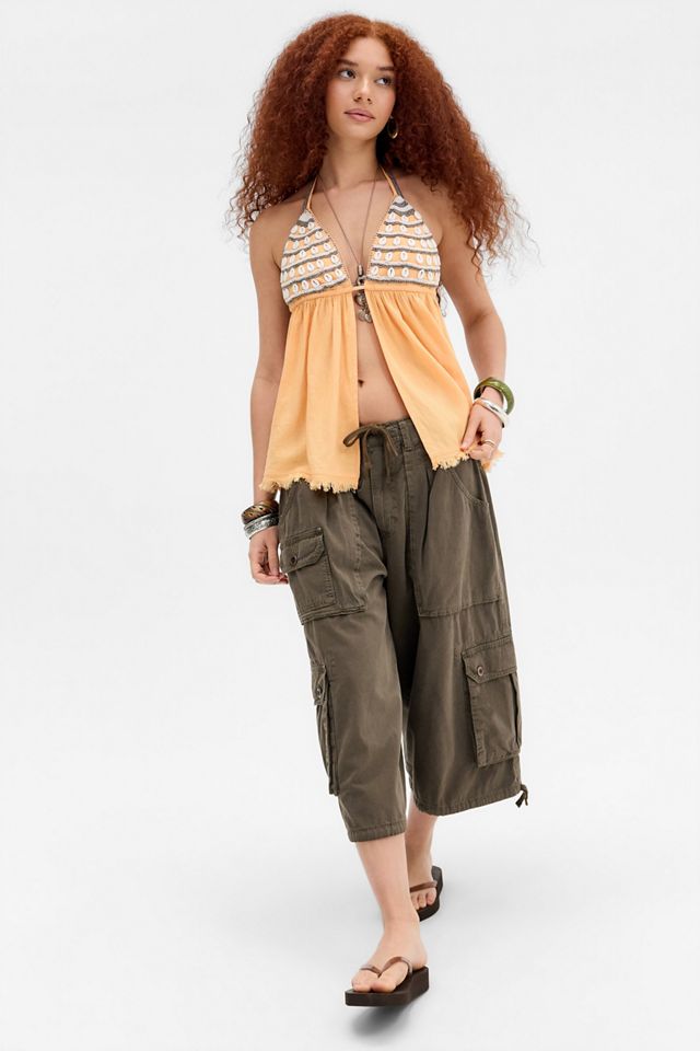 Top Halter con Scollo a Conchiglia Camellia Kimchi Blue #1