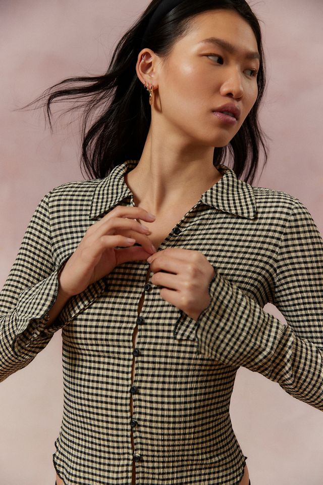 Kimchi Blue Your Roommates Crinkle Button-Down Shirt #1