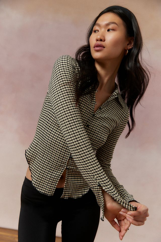Kimchi Blue Your Roommates Crinkle Button-Down Shirt #2