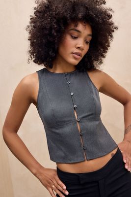 Silence + Noise Monia Tailored Backless Top