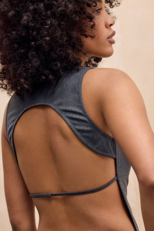 Silence + Noise Monia Tailored Backless Top #1