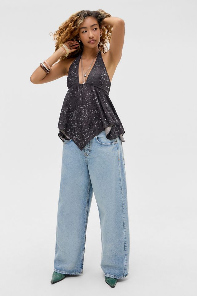 Silence + Noise Billie Diamanté Neckholder Top #2