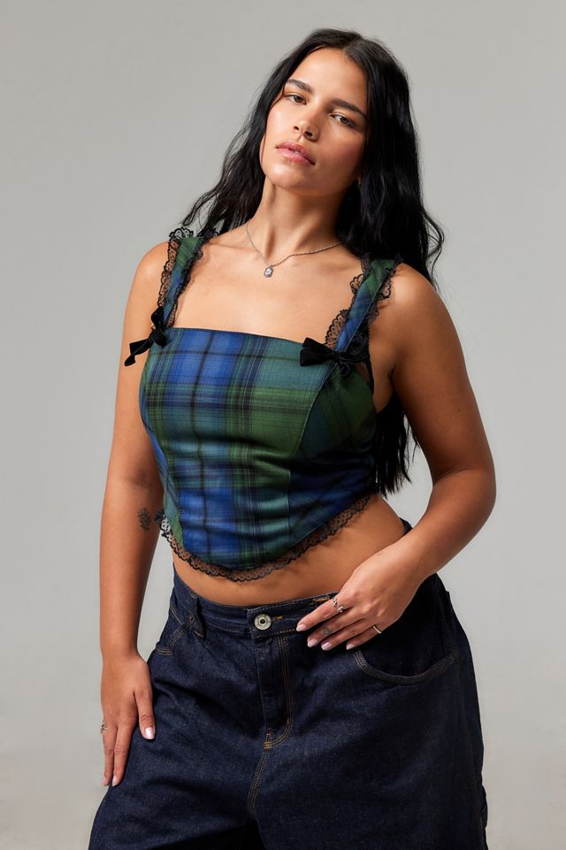 Urban Outfitters Blue Corset Top - Gem