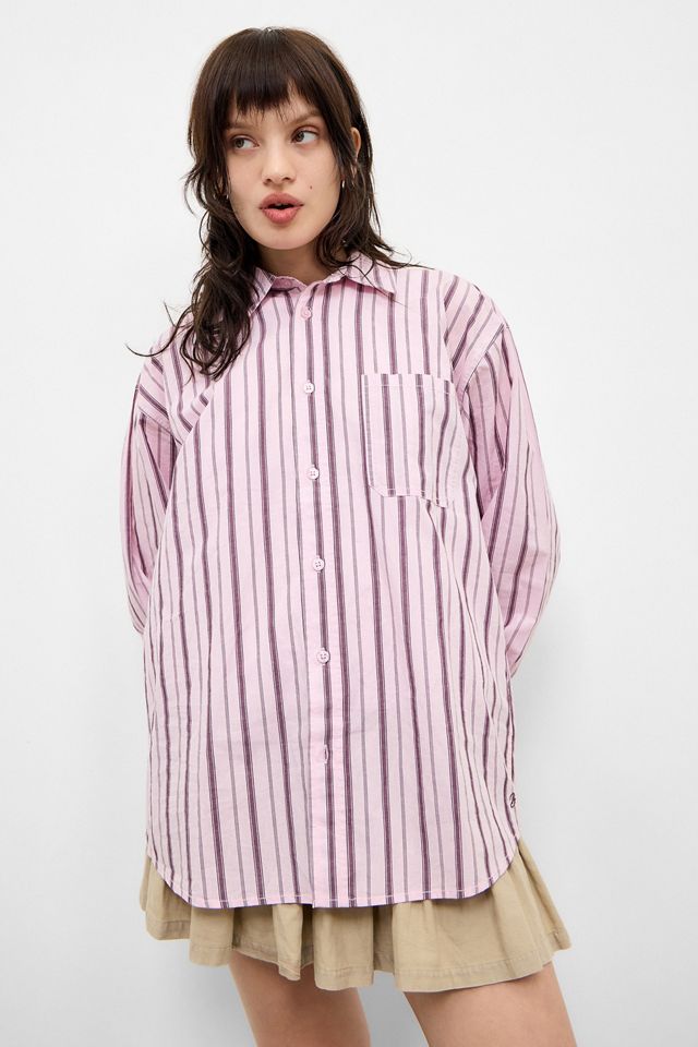 BDG Pink Beck Stripe Shirt #1