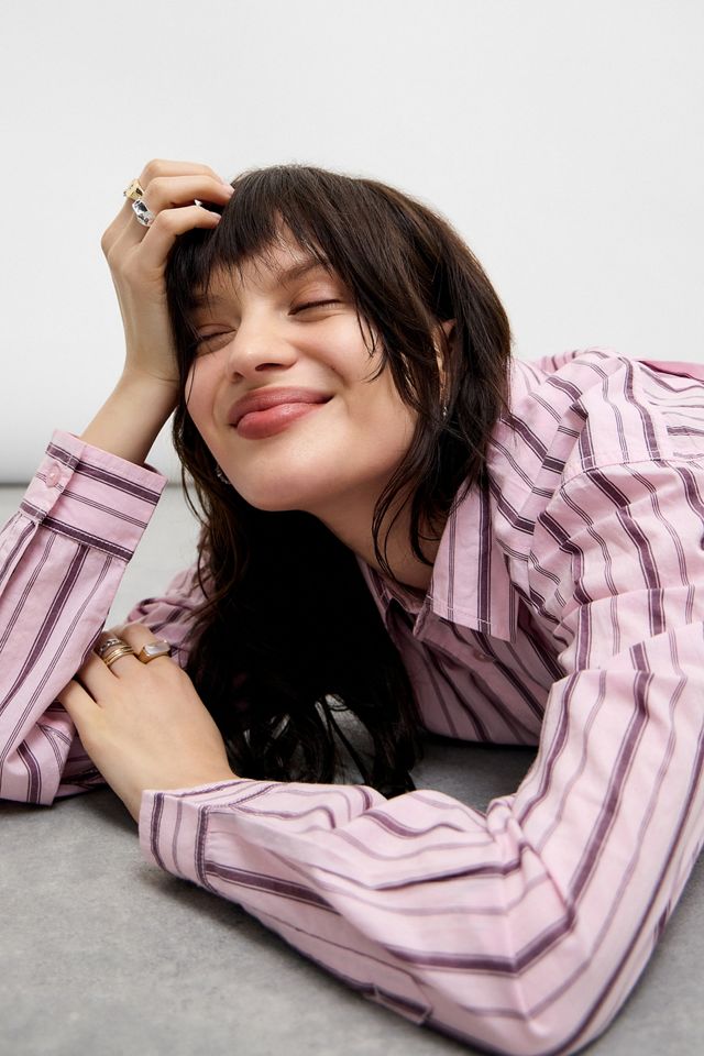 BDG Pink Beck Stripe Shirt #3