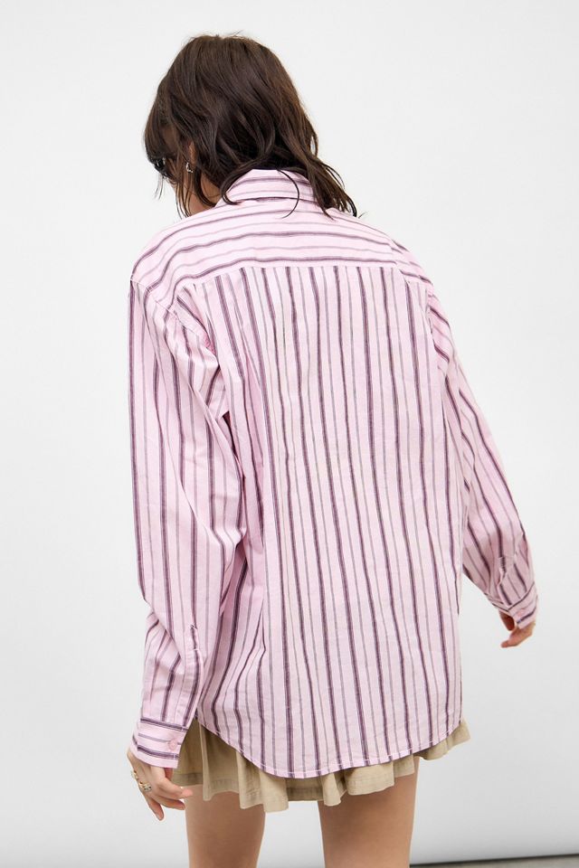 BDG Pink Beck Stripe Shirt #4