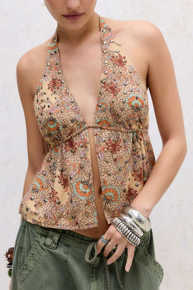 Top Halter Stampato con Borchie Eloise Silence + Noise #2