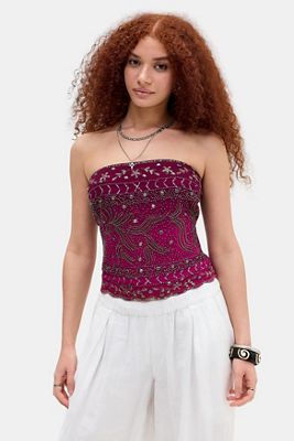 Light Before Dark Top a Fascia Edie con Decorazioni