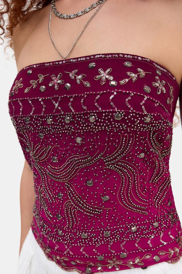 Light Before Dark Top Bandeau Edie con Adornos #2