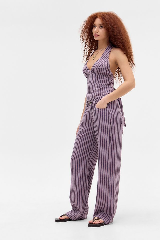 BDG Quinn Linen Halter Top #1