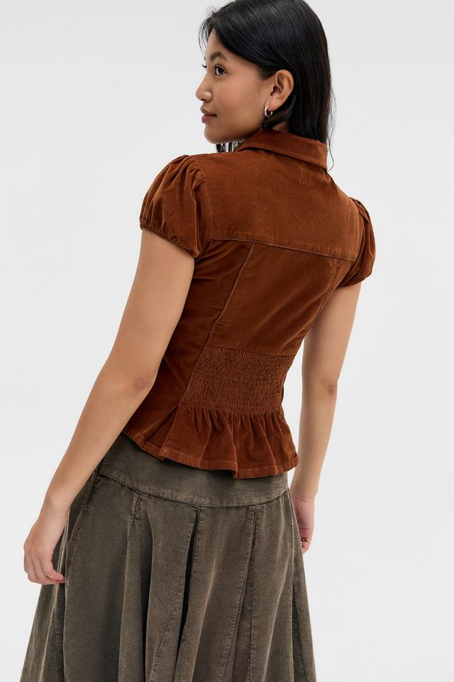 Silence + Noise Lyn Cord Erbsenbluse #3