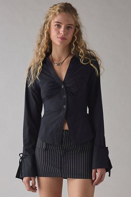 Kimchi Blue Poppy Slim Shirt