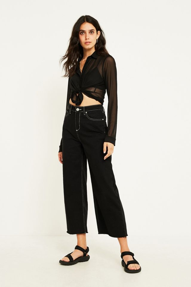 UO Sheer Mesh Long-Sleeve Shirt #3