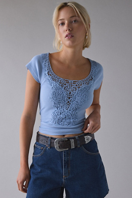 Leandra Haut Bébé en Coton avec Dentelle en taille: XS - Kimchi Blue - Modalova