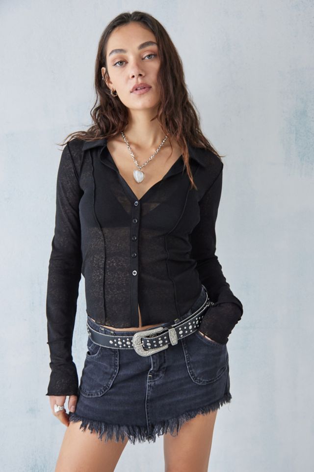 Mesh shirt urban outfitters hotsell