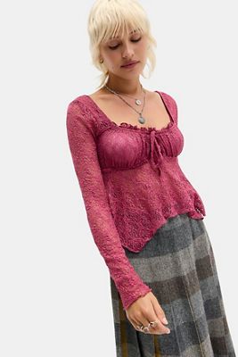 Kimchi Blue Piper Long Sleeve Babydoll Blouse