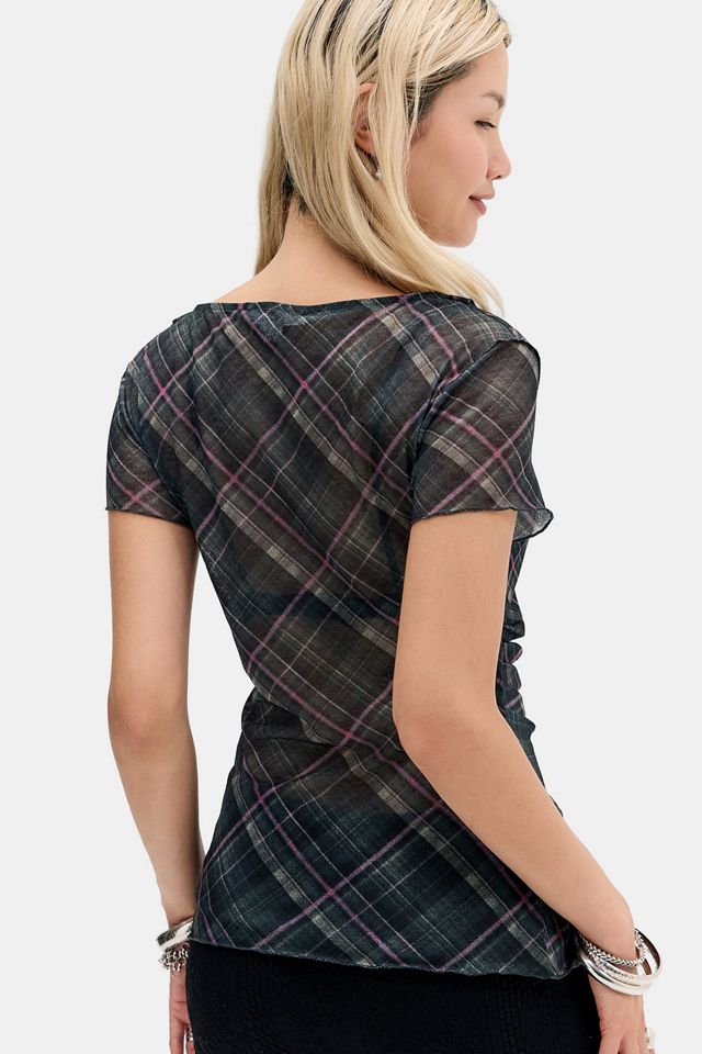 Silence + Noise Rubie Cowl Neck Asymmetric Button Blouse #3