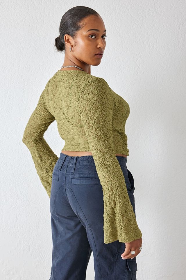 UO Penelope Lace Wrap Top #3