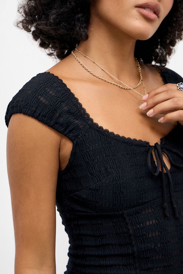 Kimchi Blue Juliette Keyhole Blouse #1