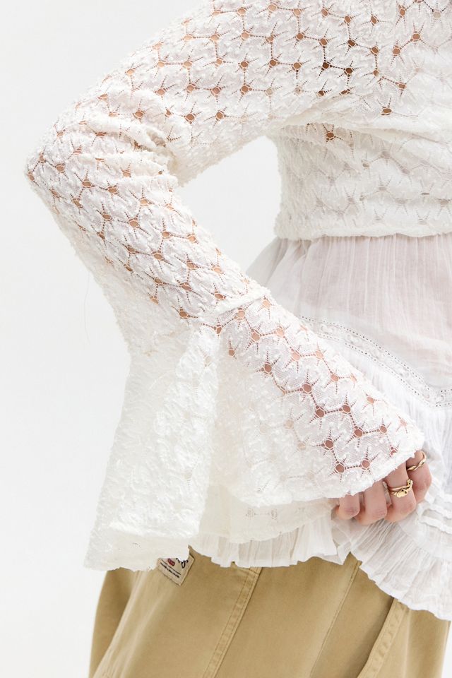 Kimchi Blue Opal Tie-Front Knit Shrug #3