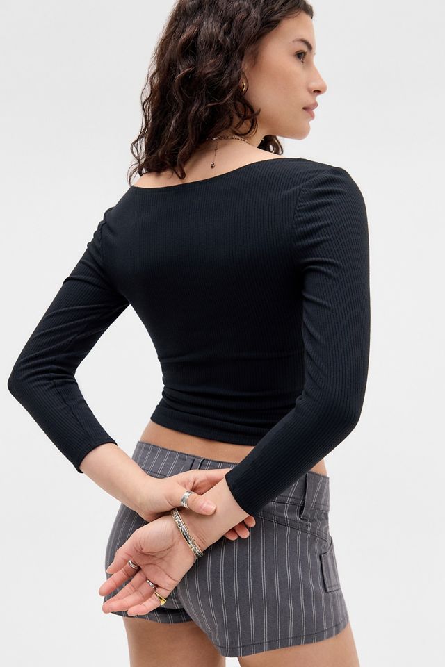 BDG 3/4 Sleeve Rib Top #3