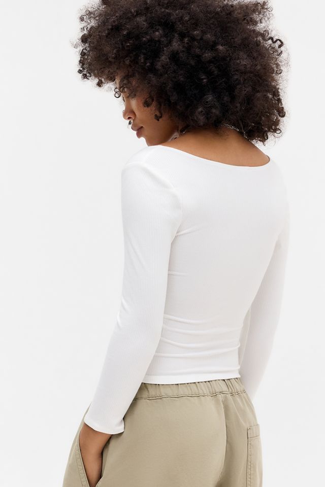 BDG 3/4 Sleeve Rib Top #3