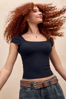 BDG Cap Sleeve Square Neck Top Product Page