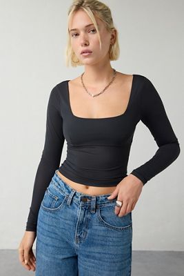 UO Je T'aime Mesh Langarm-Oberteil
