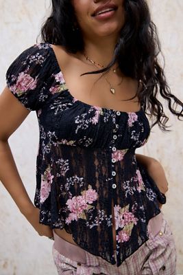 Kimchi Blue Maria Cap Sleeve Babydoll Blouse