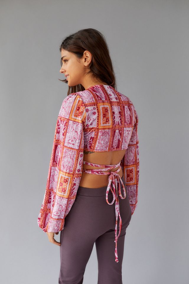 UO Florentina Stampa Wrap Top #1