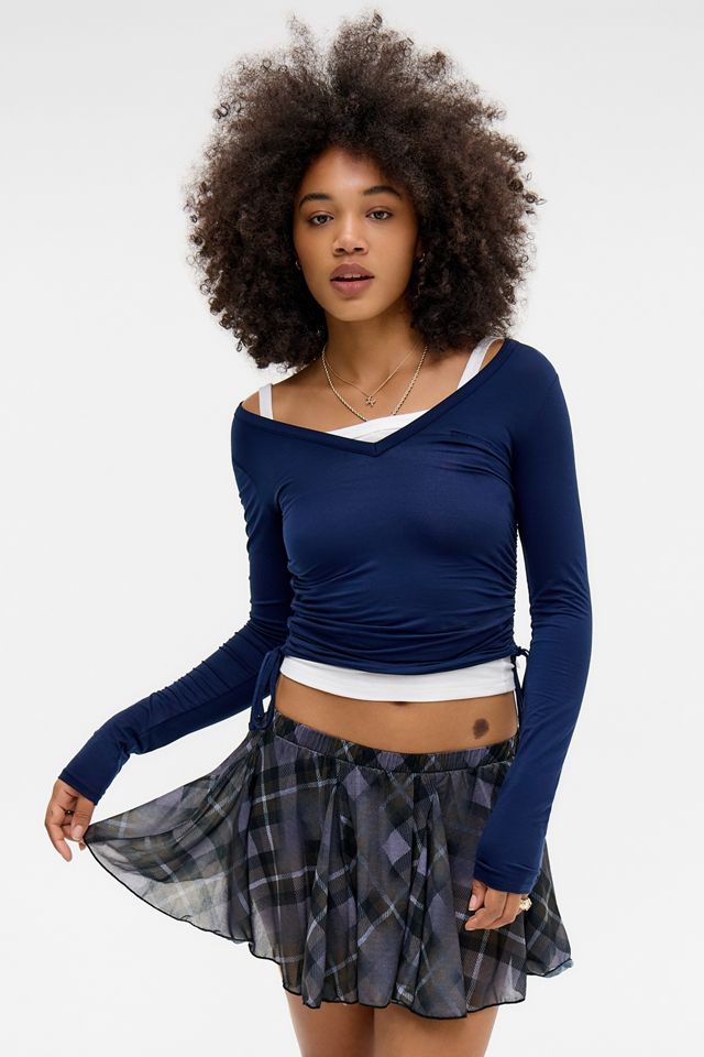 iets frans... Ruched Double Layer T-Shirt #1