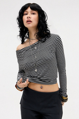 Silence + Noise Cowl Neck Long Sleeve T-Shirt Product Page