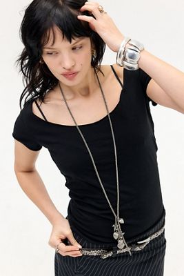 Crop Top Silence + Noise Noir - Occasion Très Bon état, Taille XS, Manches 3/4