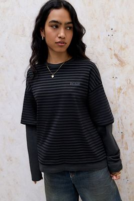 BDG Arlo Doppellagiges Langarm-T-Shirt