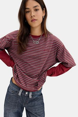 BDG Arlo Double Layer Long Sleeve T-Shirt