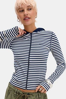 Sweat à capuche rayé à manches longues Bekki BDG