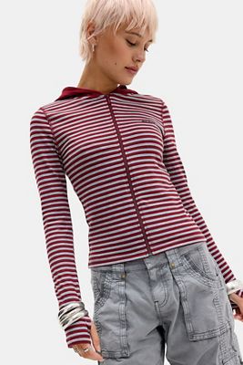 Sudadera con Capucha de Manga Larga a Rayas Bekki de BDG