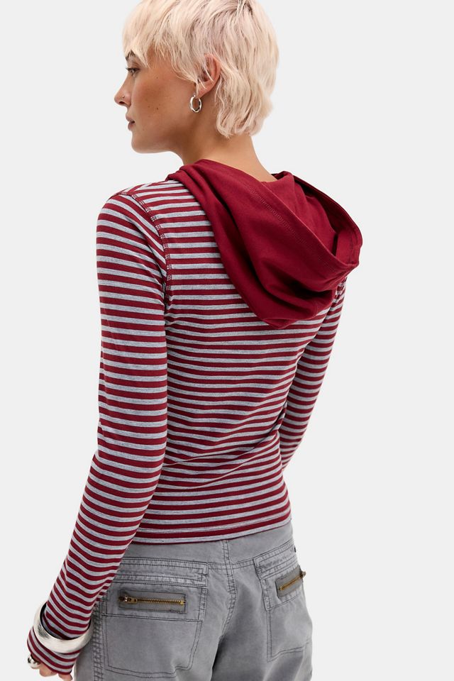 Sudadera con Capucha de Manga Larga a Rayas Bekki de BDG #3