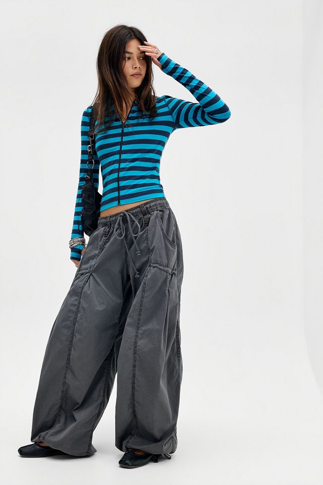 BDG Bekki Long Sleeve Striped Hoodie #1
